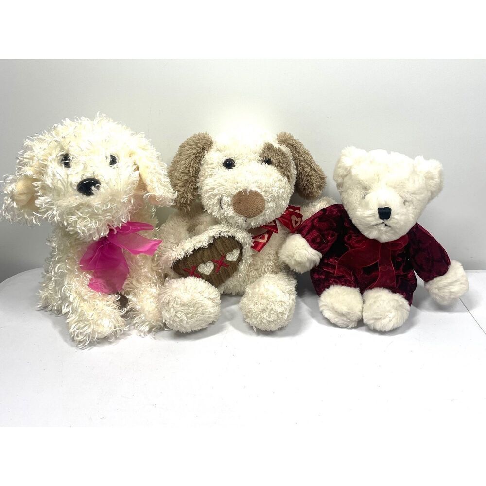 Dan Dee Collector's Choice Lot 3 Labradoodle Puppy Dog Bear Stuffed Plush Animal